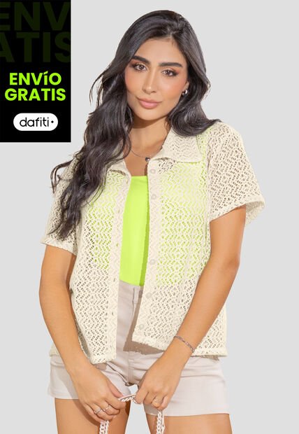 Camisa Mujer Crema Mp 108125