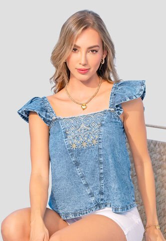Blusa Mujer Azul Mp 106906 MP