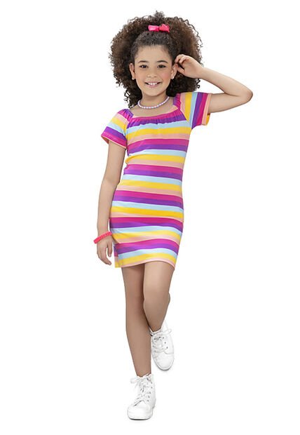 Vestido Infantil Niña Multicolor Mp 90750