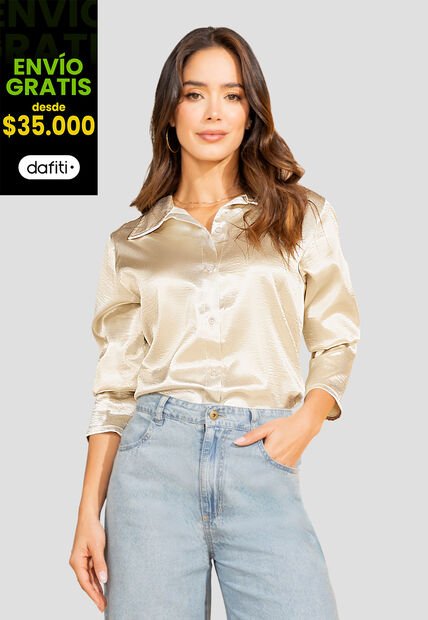 Camisa Mujer Dorado Mp 108299