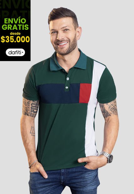 Polo Hombre Verde Mp 6444