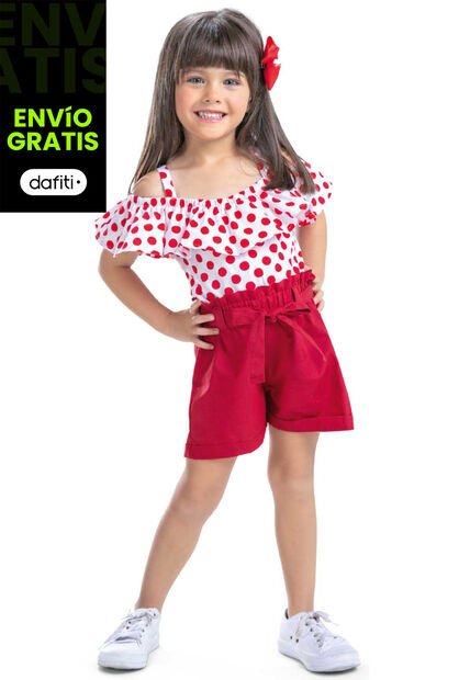 Conjunto Infantil Bebés Rojo Mp 89150