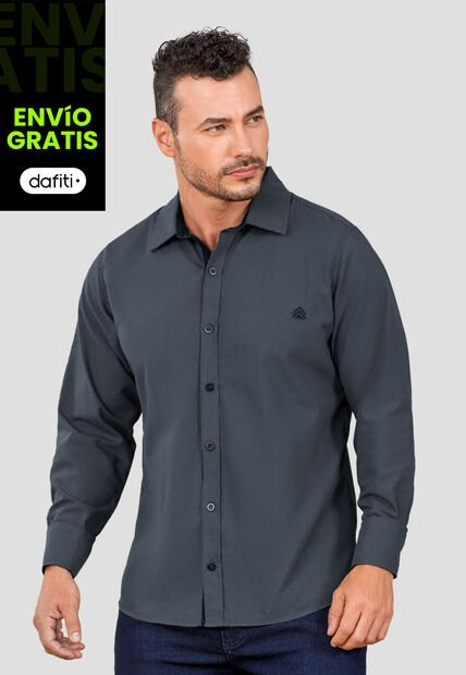 Camisa Hombre Gris Oscuro Mp 105653