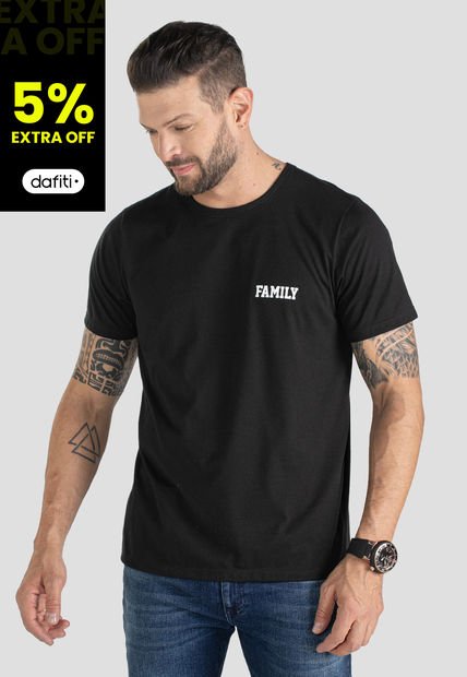 Camiseta Hombre Negro Mp 102575