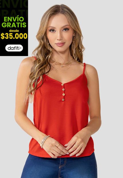 Camiseta Mujer Rojo Mp 4760