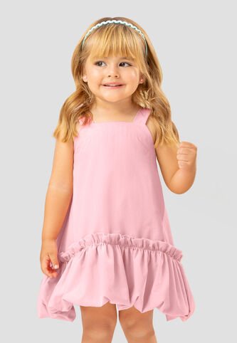 Vestido Infantil Femenino Rosa Polvo Mp 110245 MP