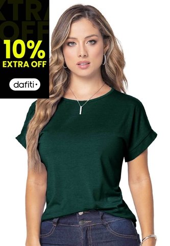 Camiseta Mujer Verde Botella Mp 9676 MP