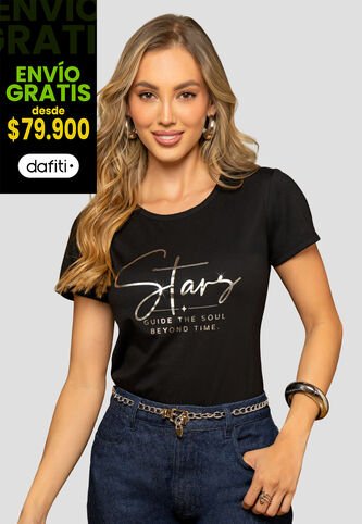 Camiseta Mujer Negro Mp 112589 MP