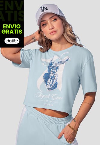 Camiseta Mujer Azul Baby Mp 107857 MP