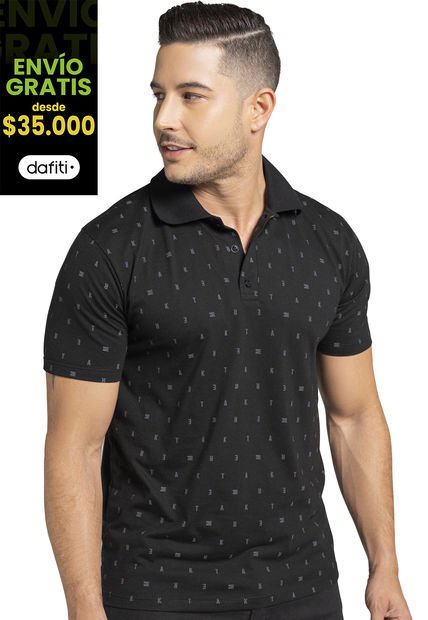 Polo Hombre Negro Mp 101785