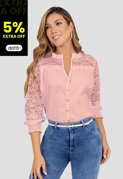 Blusa Mujer Rosa Polvo Mp 110698