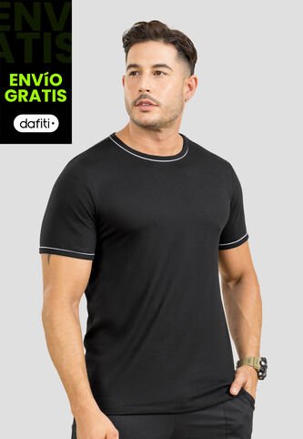 Camiseta Hombre Negro Mp 107015 MP