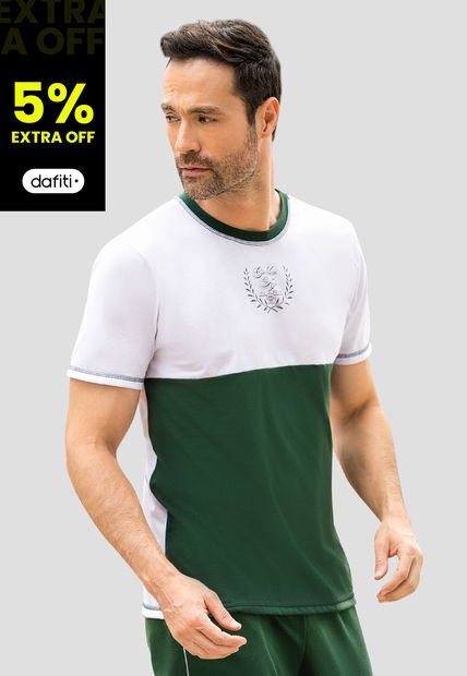 Camiseta Hombre Verde Pino Mp 110752