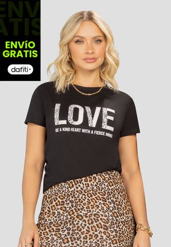 Camiseta Mujer Negro Mp 106953 MP