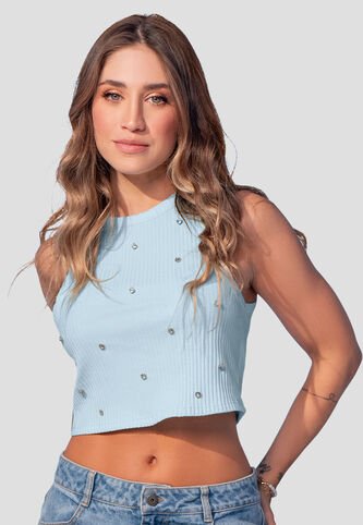 Blusa Mujer Azul Baby Mp 107855 MP