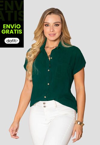 Camisa Mujer Verde Botella Mp 6135 MP