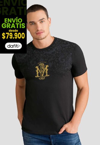 Camiseta Hombre Negro Mp 112802 MP