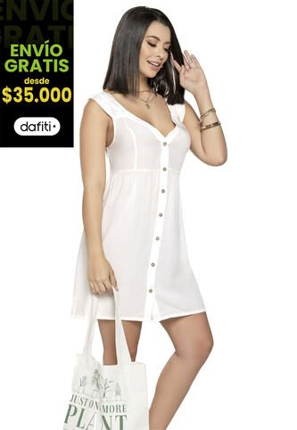 Vestido Corto Mujer Crudo Mp 4507 MP