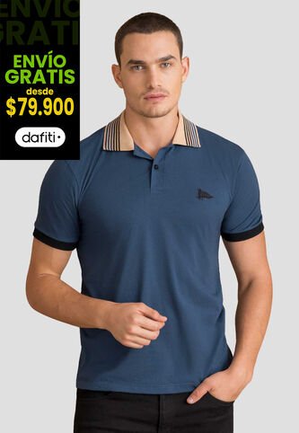 Polo Hombre Azul Profundo Mp 87618 MP