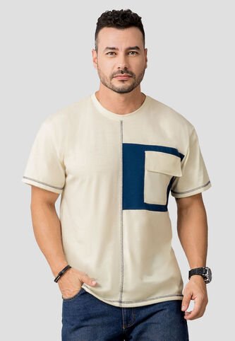 Camiseta Hombre Crema Mp 110523 MP