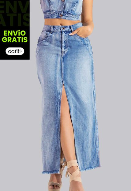 Falda Corta Mujer Azul Mp 102240