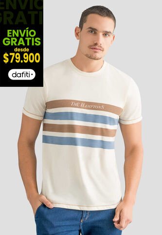 Camiseta Hombre Crema Mp 112553 MP