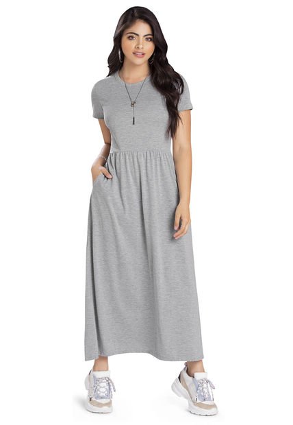 Vestido Mujer Gris Jaspe Mp 69903