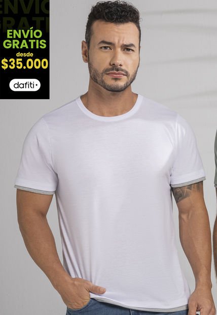 Camiseta Hombre Blanco Mp 389