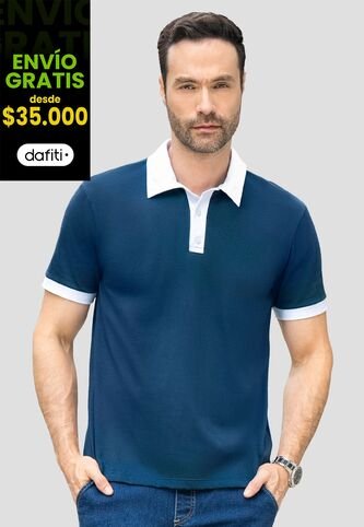 Polo Hombre Azul Profundo Mp 110746 MP