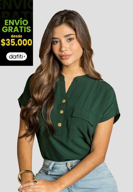 Blusa Mujer Verde Pino Mp 110853