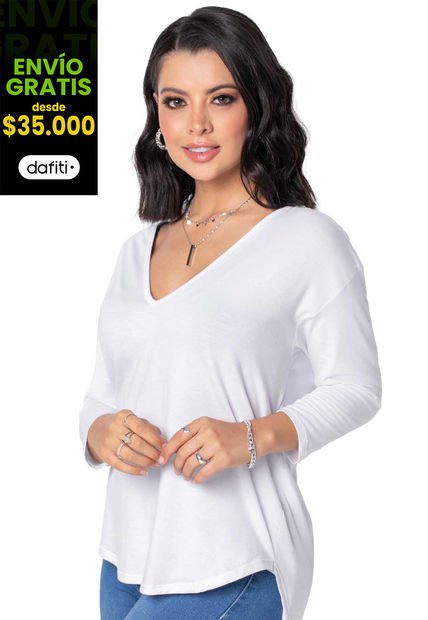 Camiseta Mujer Blanco Mp 16856