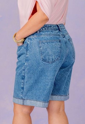 Bermuda Mujer Azul Medio Mp 113789