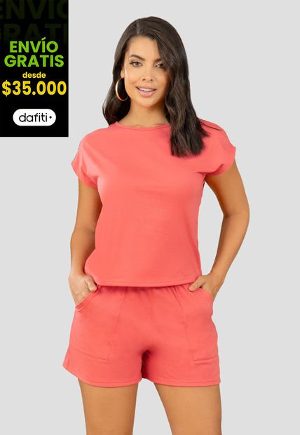 Conjunto Mujer Coral Mp 102318