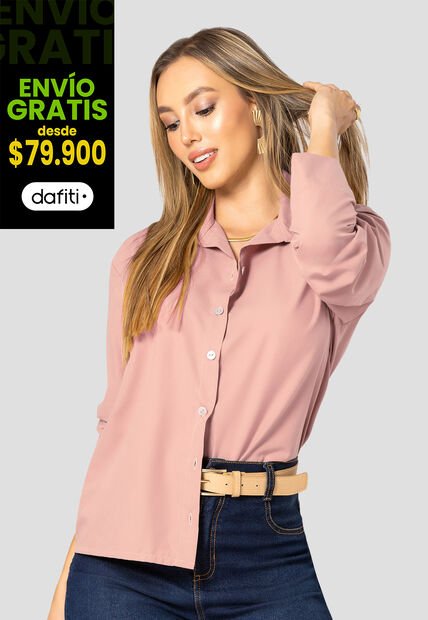 Camisa Mujer Rosa Polvo Mp 112500
