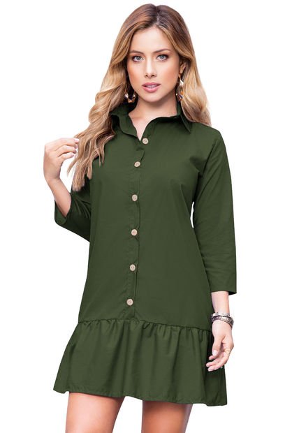 Vestido Corto Mujer Verde Mp 89951