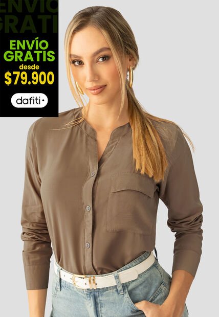 Camisa Mujer Chocolate Mp 112233