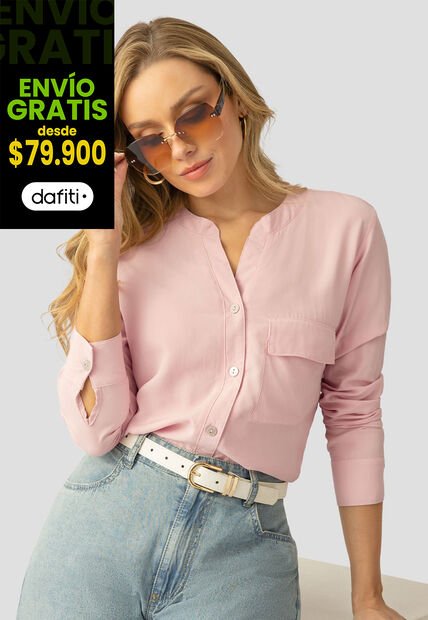 Camisa Mujer Rosa Polvo Mp 112233