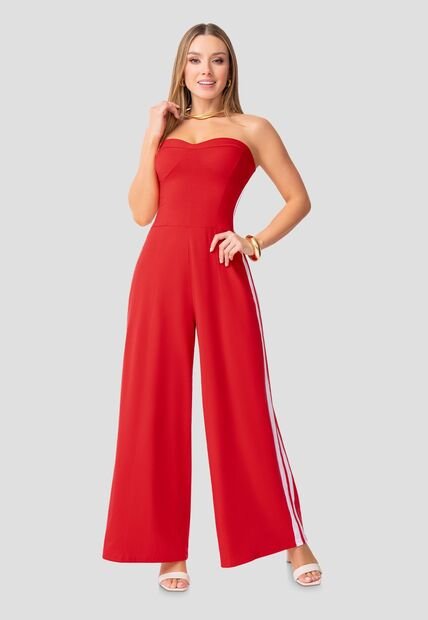 Enterizo Largo Mujer Rojo Mp 112039