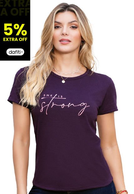 Camiseta Mujer Morado Mp 9670