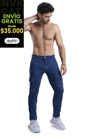 Pantalón Hombre Azul Oscuro Mp 6106 MP
