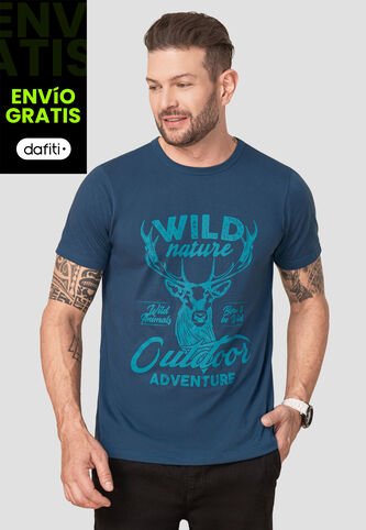 Camiseta Hombre Azul Mp 102752 MP
