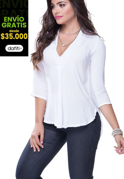Blusón Adulto Femenino Blanco Marketing  Personal