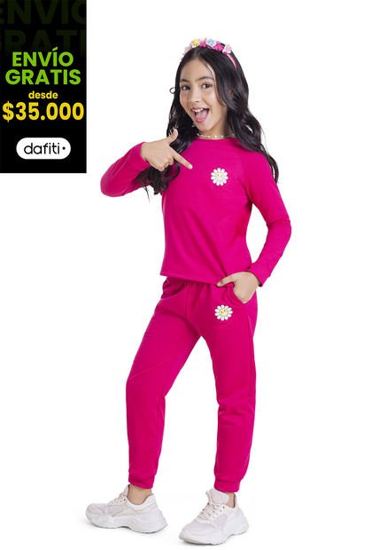 Jogger Infantil Fucsia Mp 1388