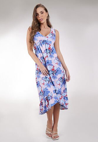 Vestido Rojo Estampado MP 91789 MP