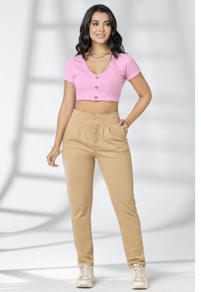 Crop Top Mujer Rosado Mp 2365