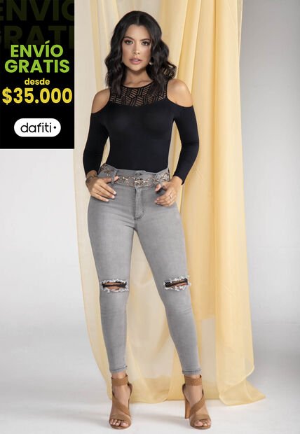 Jean Mujer Gris Mp 5315