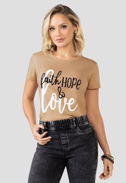 Camiseta Mujer Beige Mp 100778