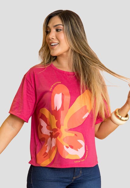 Camiseta Mujer Magenta Vivo Mp 114026