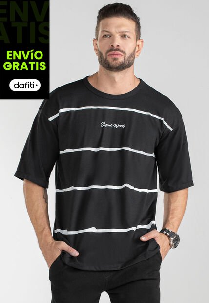 Camiseta Hombre Negro Mp 101221