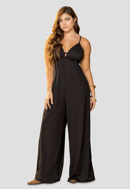 Enterizo Largo Mujer Negro Mp 113828